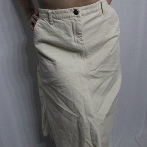 Cream Jean Skirt